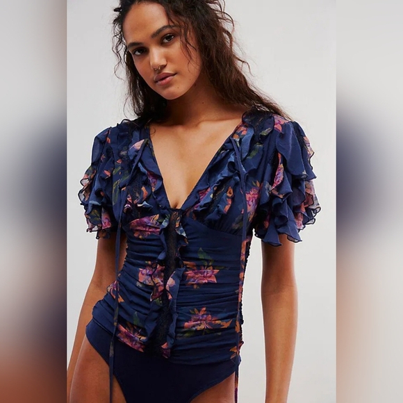NWOT Intimately Free People Stop & Stare Bodysuit - Picture 1 of 8